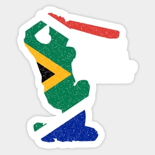 South African Cricket & Flag Sticker